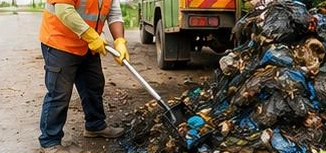 Lift and collect loose waste as part of everyday sanitation operations.